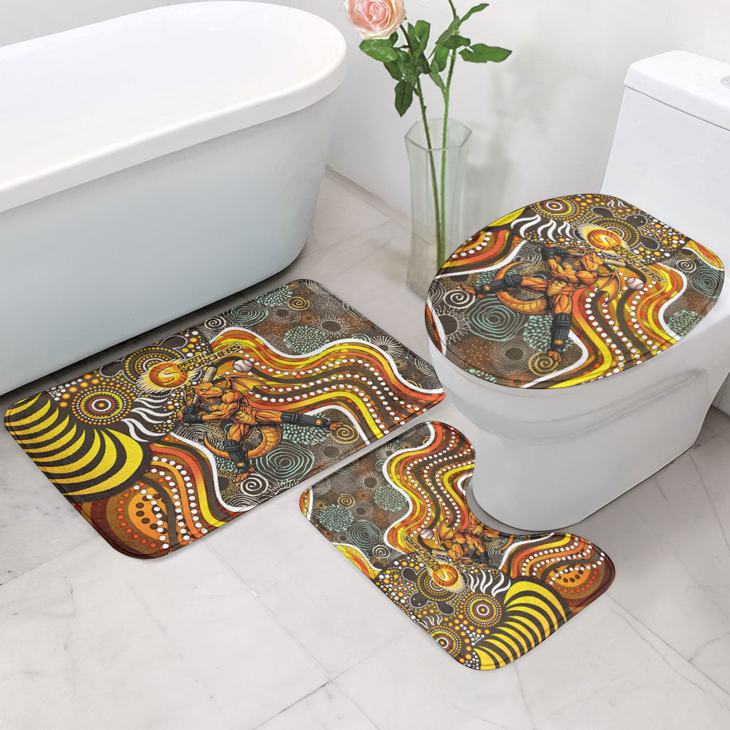 Perth Scorchers Bathroom Set Indigenous Dot Art Superhero Batter Tribal Pattern
