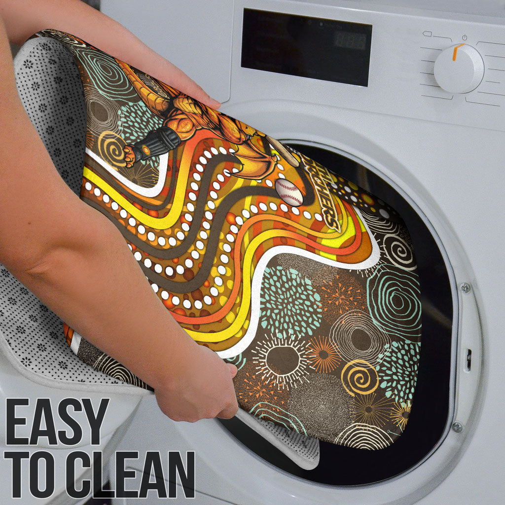 Perth Scorchers Bathroom Set Indigenous Dot Art Superhero Batter Tribal Pattern
