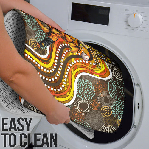 Perth Scorchers Bathroom Set Indigenous Dot Art Superhero Batter Tribal Pattern