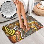 Perth Scorchers Bathroom Set Indigenous Dot Art Superhero Batter Tribal Pattern