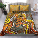 Perth Scorchers Bedding Set Indigenous Dot Art Superhero Batter Tribal Pattern