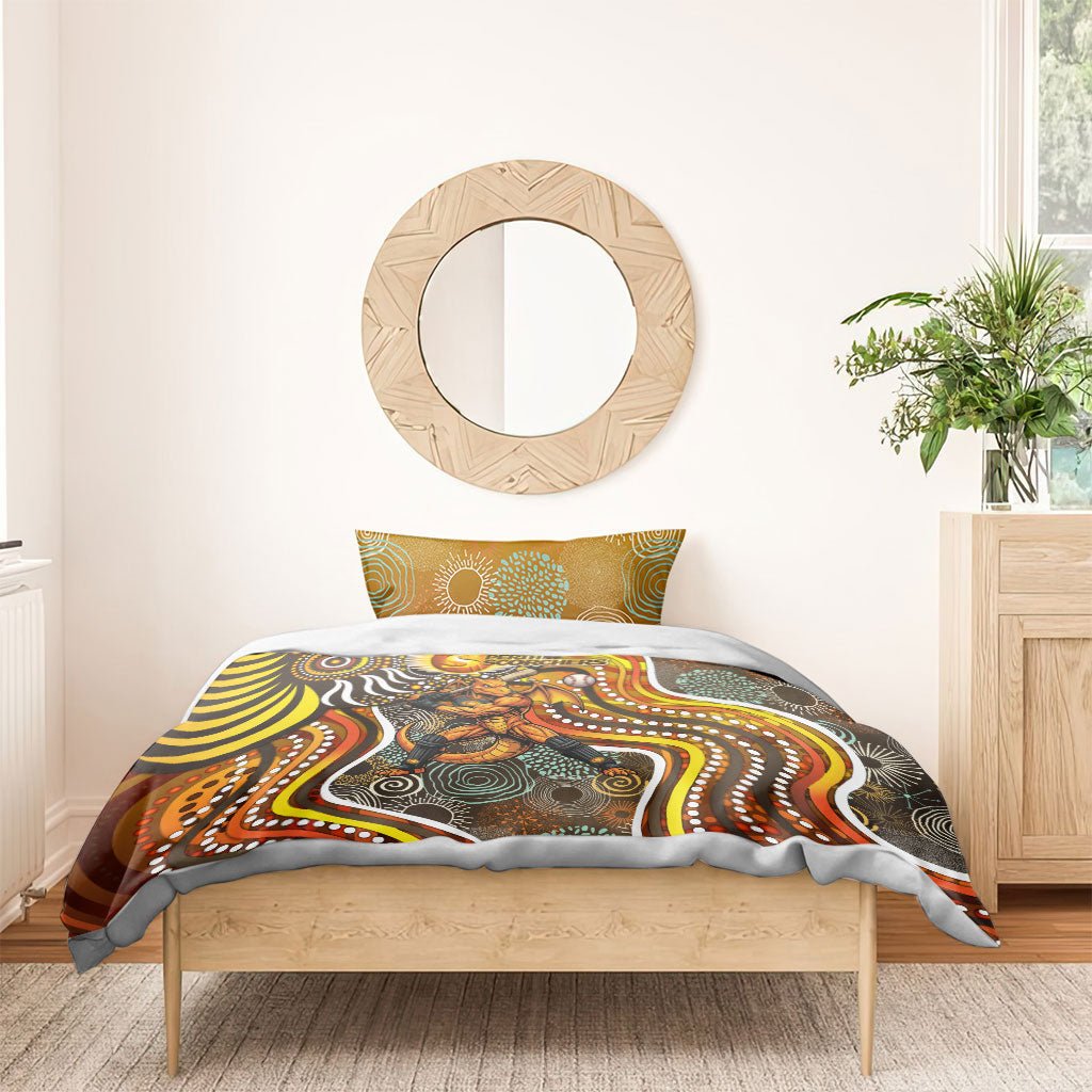 Perth Scorchers Bedding Set Indigenous Dot Art Superhero Batter Tribal Pattern