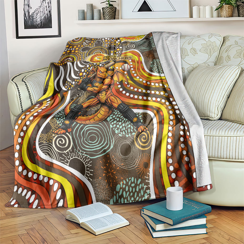 Perth Scorchers Blanket Indigenous Dot Art Superhero Batter Tribal Pattern