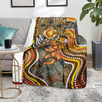 Perth Scorchers Blanket Indigenous Dot Art Superhero Batter Tribal Pattern