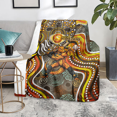 Perth Scorchers Blanket Indigenous Dot Art Superhero Batter Tribal Pattern