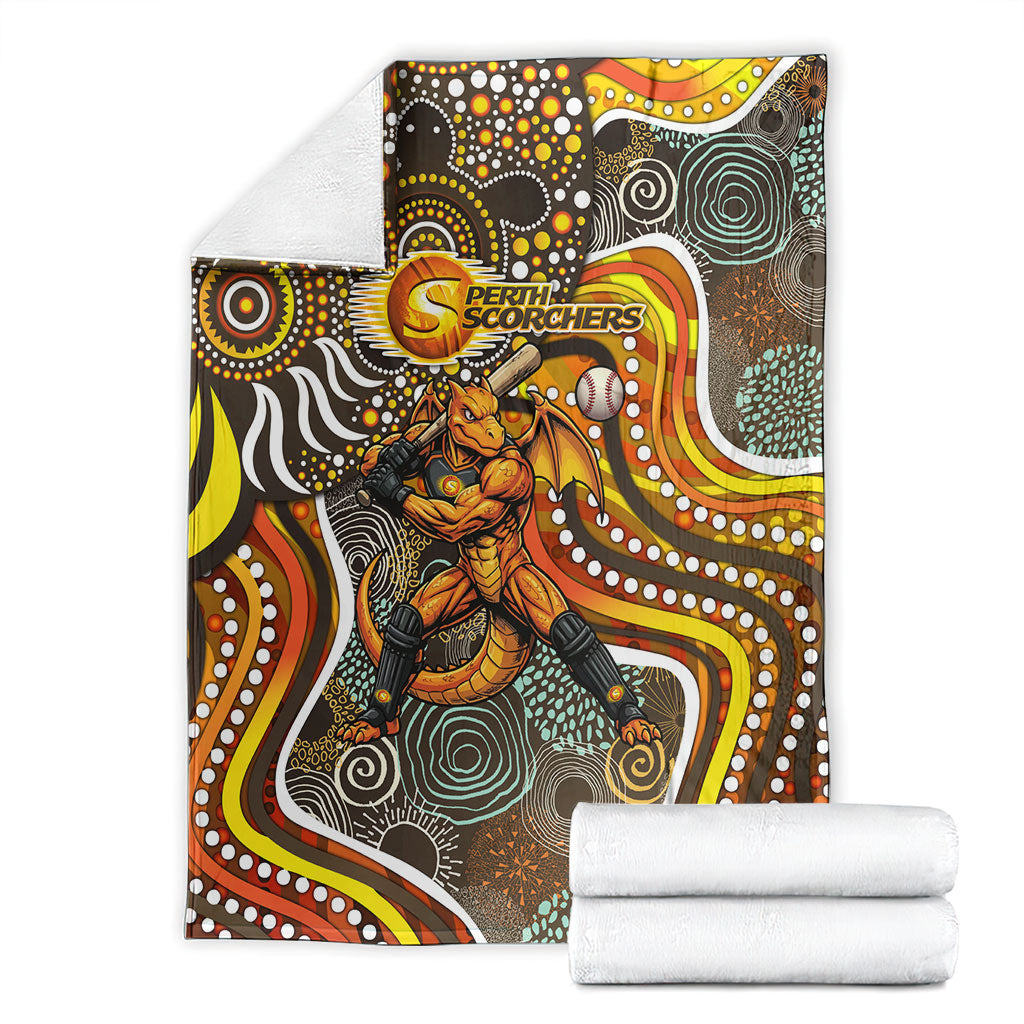 Perth Scorchers Blanket Indigenous Dot Art Superhero Batter Tribal Pattern