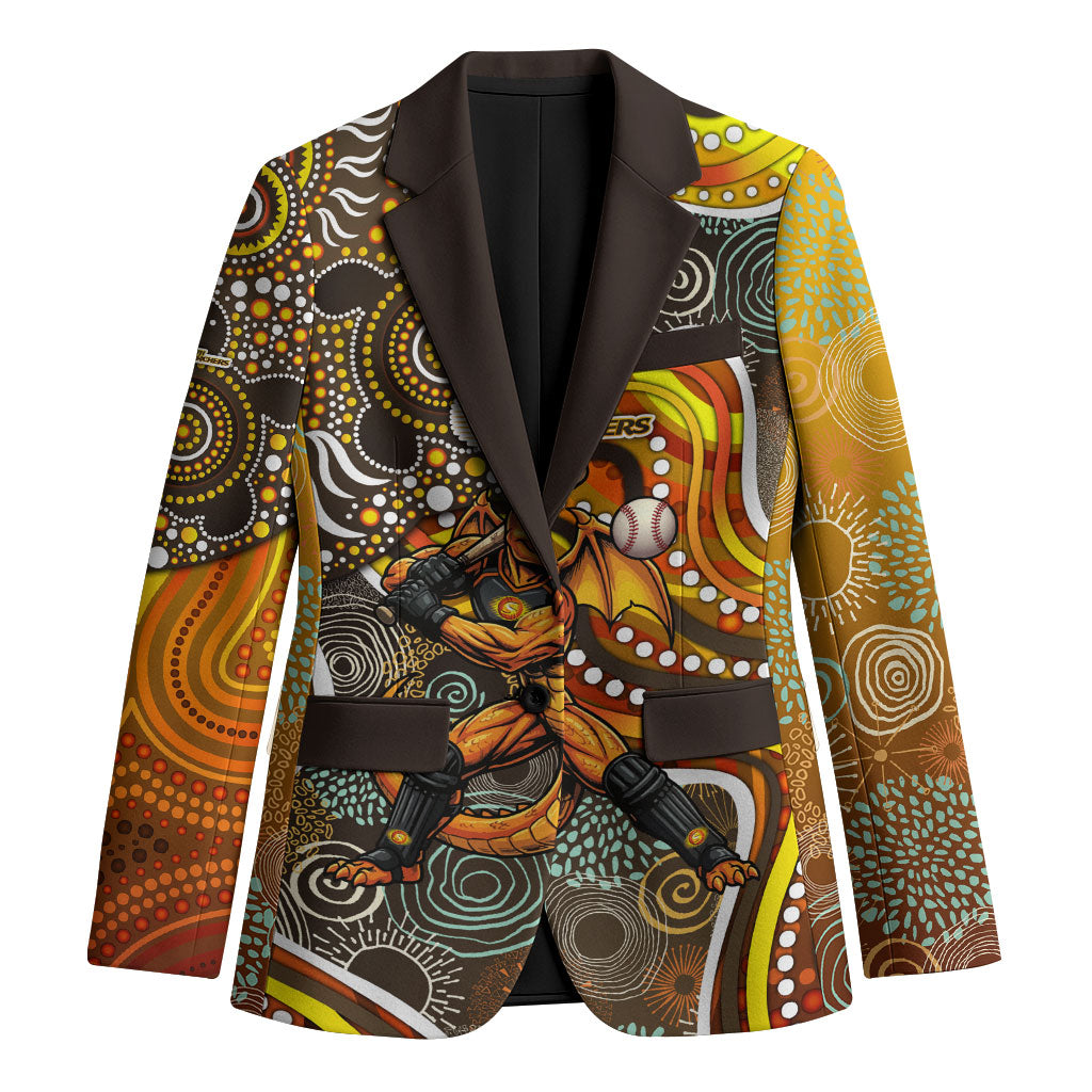 Perth Scorchers Blazer Indigenous Dot Art Superhero Batter Tribal Pattern