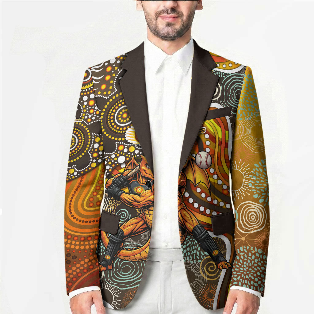 Perth Scorchers Blazer Indigenous Dot Art Superhero Batter Tribal Pattern