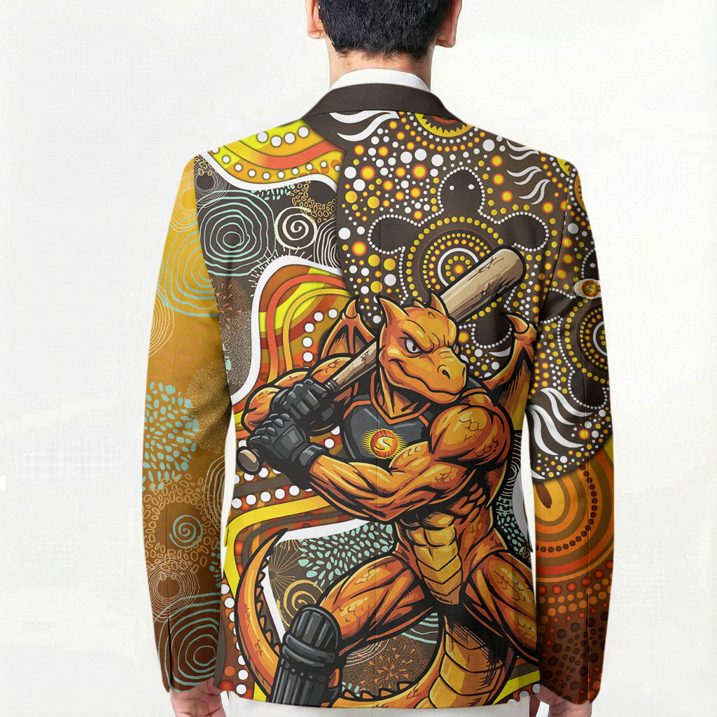 Perth Scorchers Blazer Indigenous Dot Art Superhero Batter Tribal Pattern
