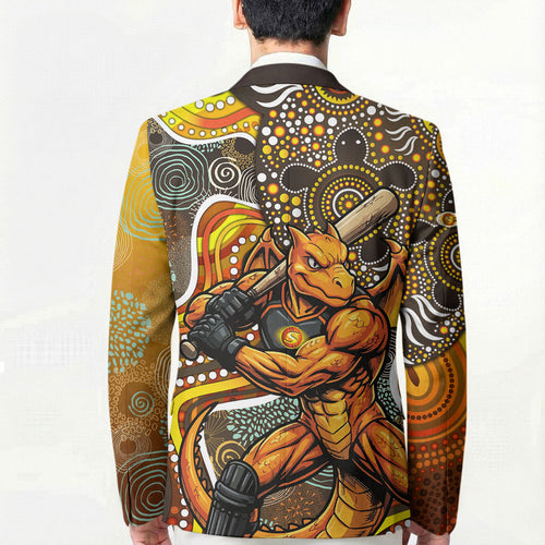 Perth Scorchers Blazer Indigenous Dot Art Superhero Batter Tribal Pattern