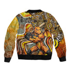 Perth Scorchers Bomber Jacket Indigenous Dot Art Superhero Batter Tribal Pattern