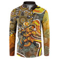 Perth Scorchers Button Sweatshirt Indigenous Dot Art Superhero Batter Tribal Pattern