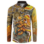 Perth Scorchers Button Sweatshirt Indigenous Dot Art Superhero Batter Tribal Pattern