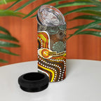 Perth Scorchers 4 in 1 Can Cooler Tumbler Indigenous Dot Art Superhero Batter Tribal Pattern