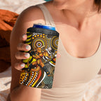 Perth Scorchers 4 in 1 Can Cooler Tumbler Indigenous Dot Art Superhero Batter Tribal Pattern