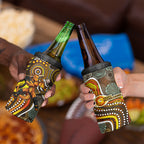 Perth Scorchers 4 in 1 Can Cooler Tumbler Indigenous Dot Art Superhero Batter Tribal Pattern