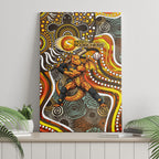 Perth Scorchers Canvas Wall Art Indigenous Dot Art Superhero Batter Tribal Pattern
