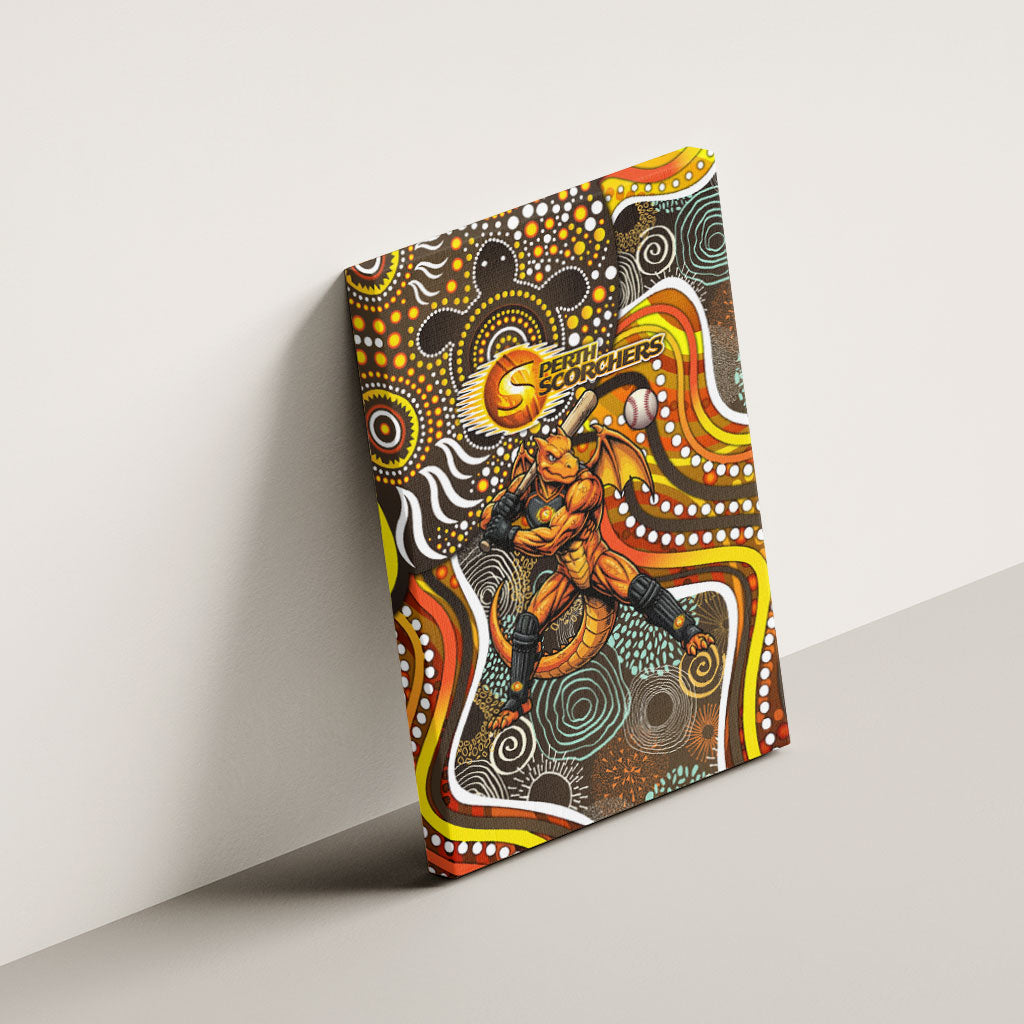 Perth Scorchers Canvas Wall Art Indigenous Dot Art Superhero Batter Tribal Pattern