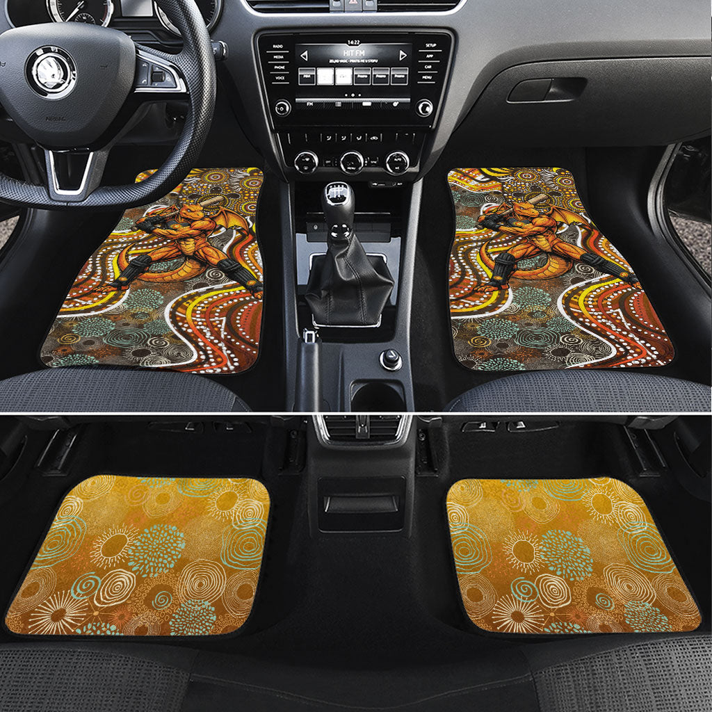 Perth Scorchers Car Mats Indigenous Dot Art Superhero Batter Tribal Pattern