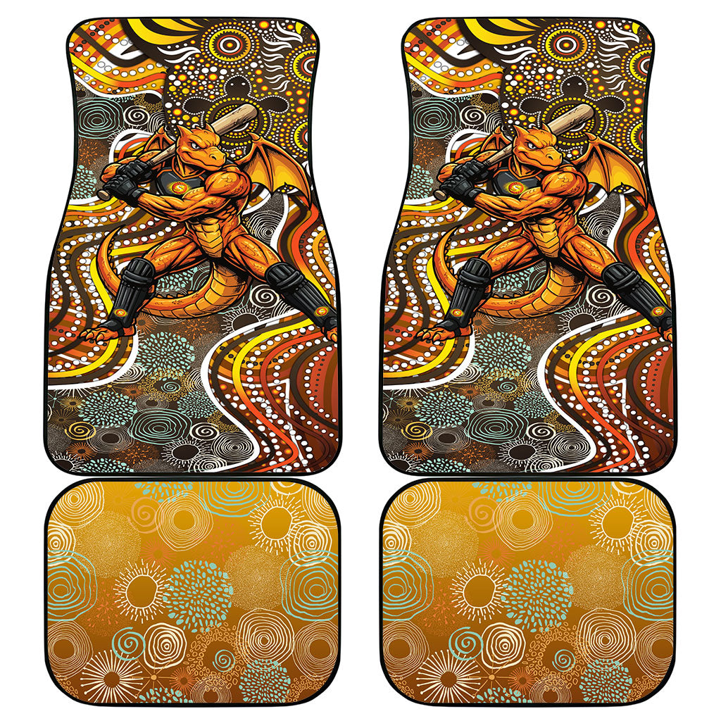 Perth Scorchers Car Mats Indigenous Dot Art Superhero Batter Tribal Pattern