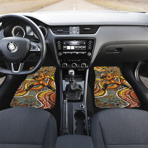 Perth Scorchers Car Mats Indigenous Dot Art Superhero Batter Tribal Pattern