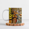 Perth Scorchers Ceramic Mug Indigenous Dot Art Superhero Batter Tribal Pattern