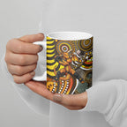 Perth Scorchers Ceramic Mug Indigenous Dot Art Superhero Batter Tribal Pattern