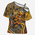 Perth Scorchers Cross Shoulder Shirt Indigenous Dot Art Superhero Batter Tribal Pattern