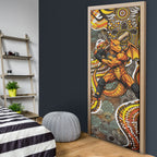 Perth Scorchers Door Cover Indigenous Dot Art Superhero Batter Tribal Pattern