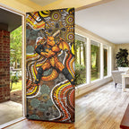 Perth Scorchers Door Cover Indigenous Dot Art Superhero Batter Tribal Pattern