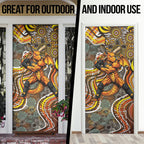 Perth Scorchers Door Cover Indigenous Dot Art Superhero Batter Tribal Pattern