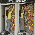 Perth Scorchers Door Cover Indigenous Dot Art Superhero Batter Tribal Pattern
