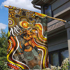 Perth Scorchers Garden Flag Indigenous Dot Art Superhero Batter Tribal Pattern