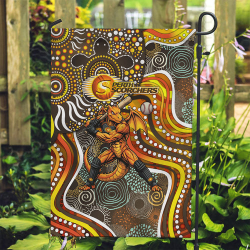 Perth Scorchers Garden Flag Indigenous Dot Art Superhero Batter Tribal Pattern