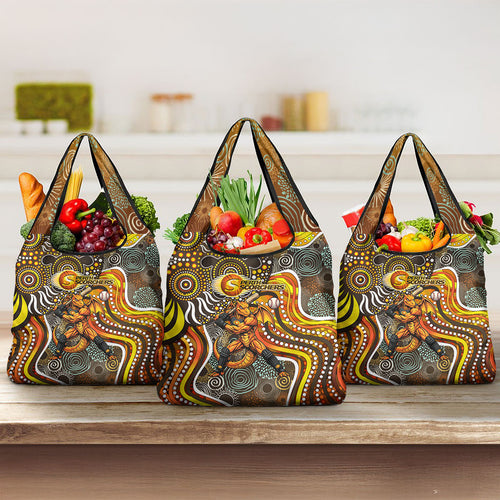 Perth Scorchers Grocery Bag Indigenous Dot Art Superhero Batter Tribal Pattern