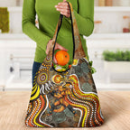 Perth Scorchers Grocery Bag Indigenous Dot Art Superhero Batter Tribal Pattern