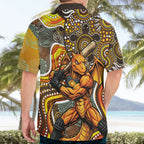Perth Scorchers Hawaiian Shirt Indigenous Dot Art Superhero Batter Tribal Pattern