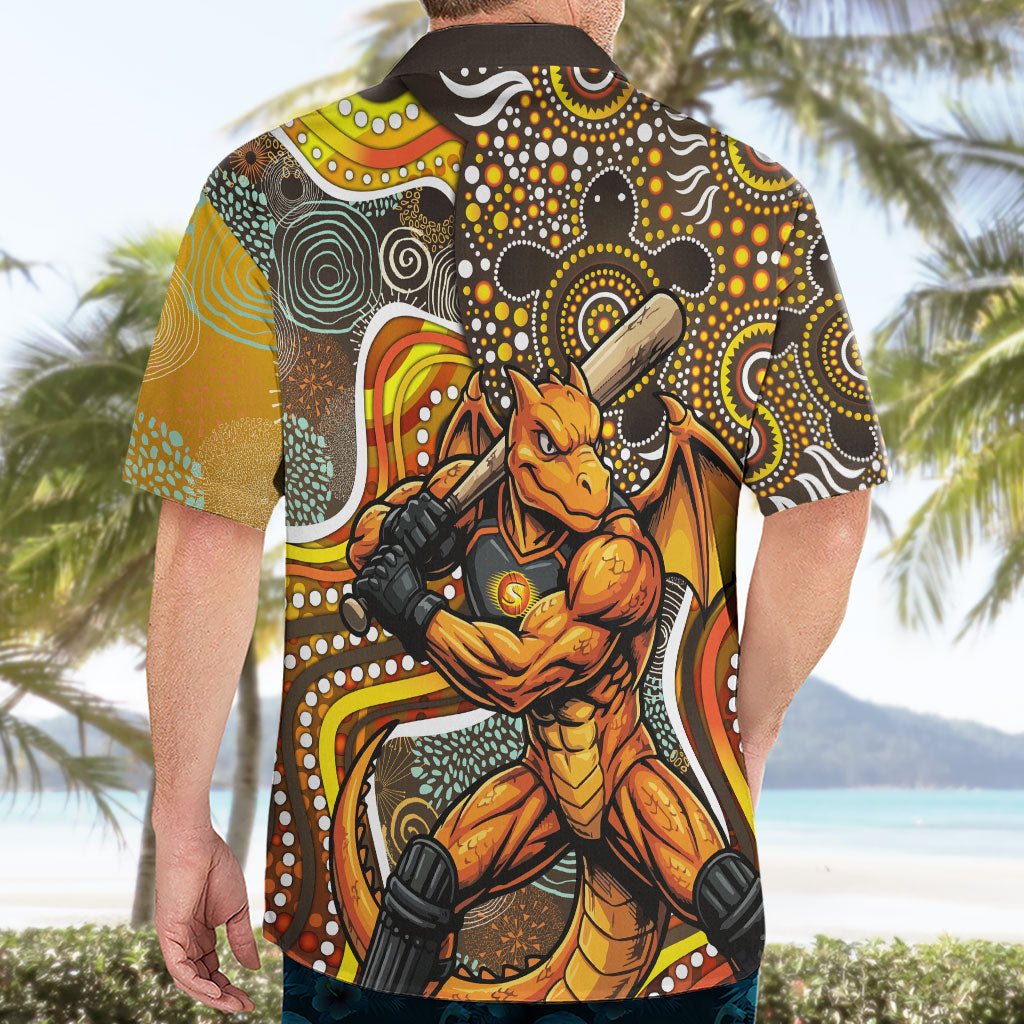 Perth Scorchers Hawaiian Shirt Indigenous Dot Art Superhero Batter Tribal Pattern