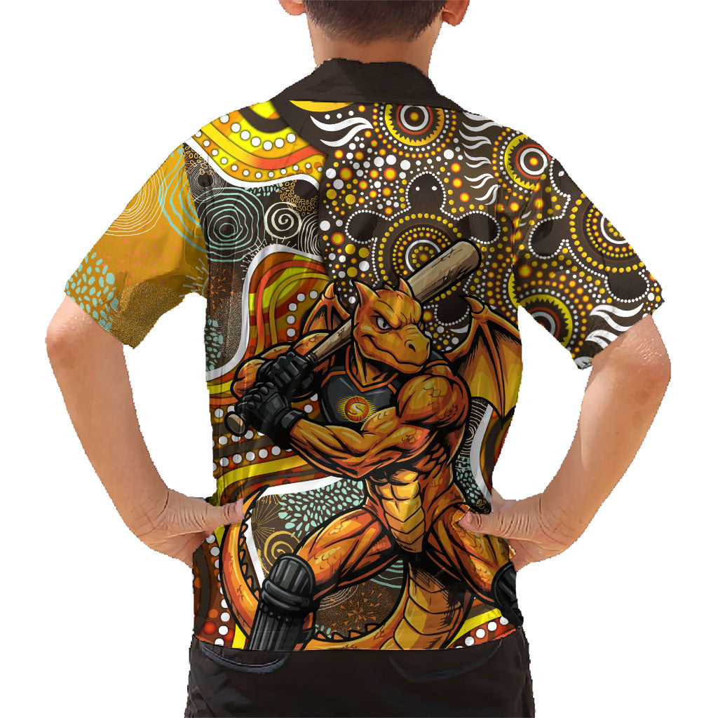 Perth Scorchers Hawaiian Shirt Indigenous Dot Art Superhero Batter Tribal Pattern