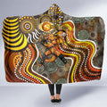 Perth Scorchers Hooded Blanket Indigenous Dot Art Superhero Batter Tribal Pattern