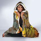Perth Scorchers Hooded Blanket Indigenous Dot Art Superhero Batter Tribal Pattern
