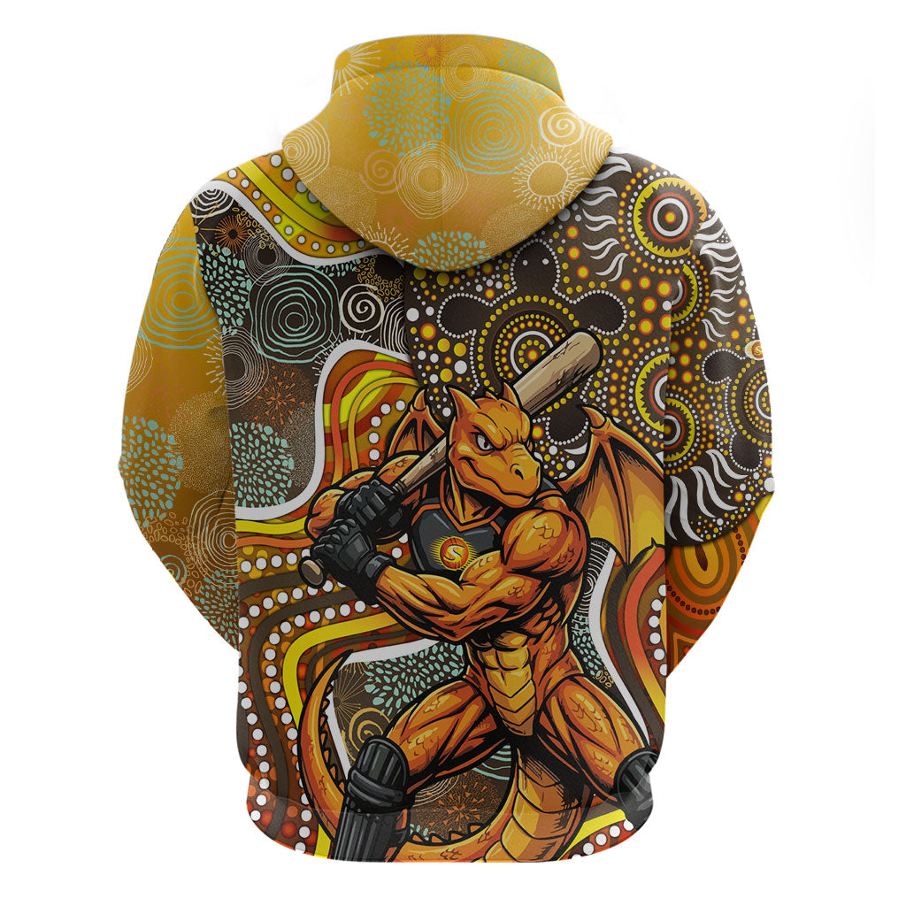 Perth Scorchers Hoodie Indigenous Dot Art Superhero Batter Tribal Pattern