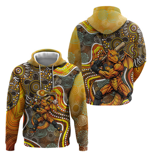 Perth Scorchers Hoodie Indigenous Dot Art Superhero Batter Tribal Pattern