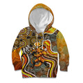 Perth Scorchers Kid Hoodie Indigenous Dot Art Superhero Batter Tribal Pattern