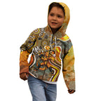Perth Scorchers Kid Hoodie Indigenous Dot Art Superhero Batter Tribal Pattern