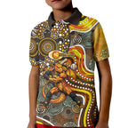 Perth Scorchers Kid Polo Shirt Indigenous Dot Art Superhero Batter Tribal Pattern