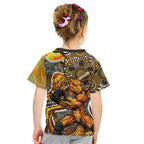 Perth Scorchers Kid T Shirt Indigenous Dot Art Superhero Batter Tribal Pattern