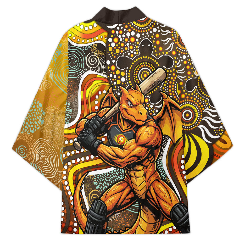 Perth Scorchers Kimono Indigenous Dot Art Superhero Batter Tribal Pattern
