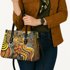 Perth Scorchers Leather Bag Indigenous Dot Art Superhero Batter Tribal Pattern