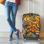 Perth Scorchers Luggage Cover Indigenous Dot Art Superhero Batter Tribal Pattern